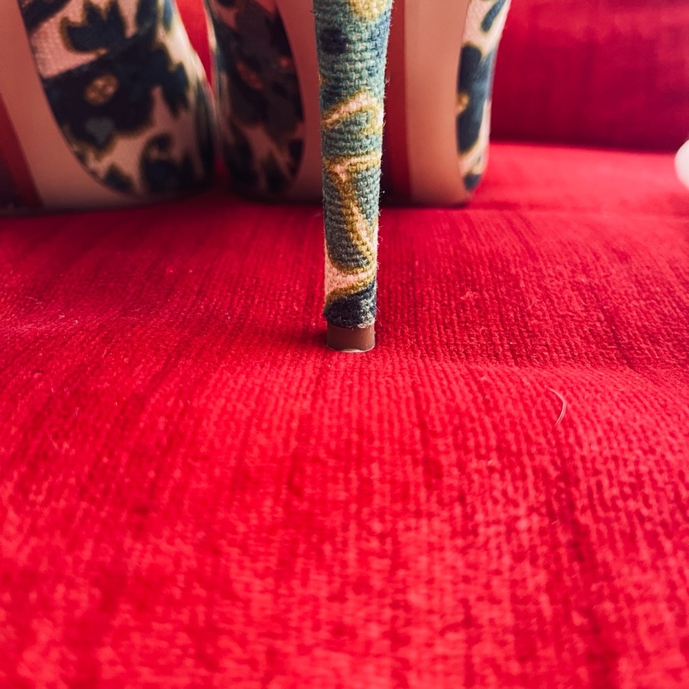 Sam Edelman Green, blue, yellow Patterned Heels - Picture 6 of 9